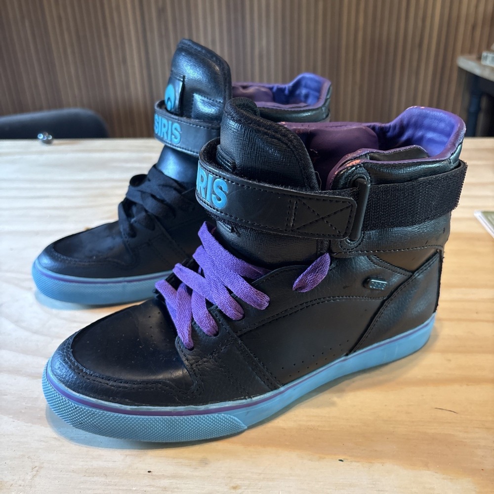 Osiris Men's Rhyme Remix skateboarding shoes Men's Sz 7 Black Blue